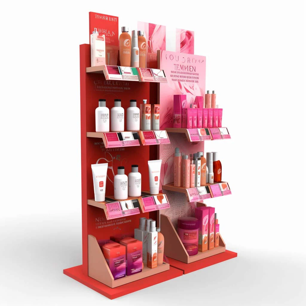 Newest Printing Customized Products Cardboard Floor Cosmetic Store Rack Shelf Display Stand for Cosmetics Newest Printing Customized Products Cardboard Floor Cosmetic Store Rack Shelf Display Stand for Cosmetics